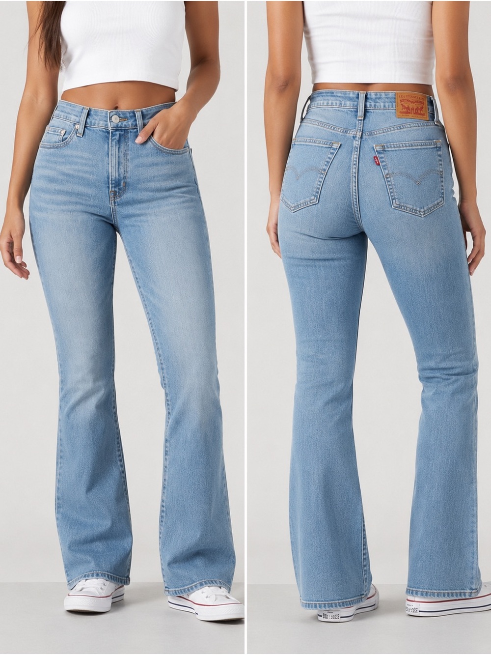 Levi’s 725 High Rise Bootcut Jeans 26x32 Stretch Light Wash NWT